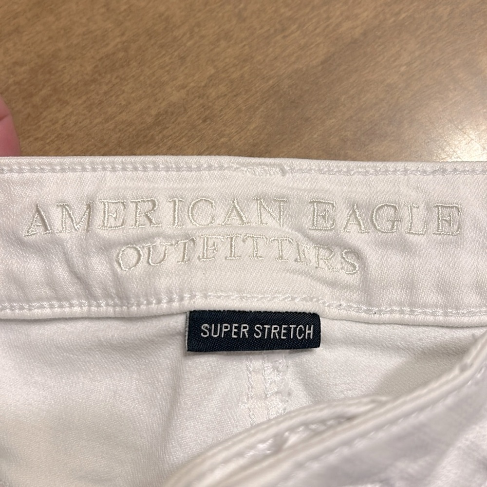 American Eagle White Flare Jeans 12L Super Stretch Mid Rise Denim AE Long
A - Picture 6 of 17